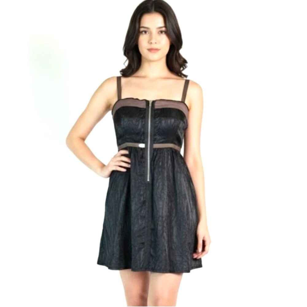 Free People MiniDress black Strapless 6 Corset Boho Festival Prom - Picture 2 of 16